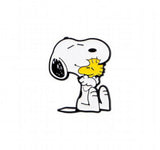 Enamel Pin - Peanuts - Snoopy Hugging Woodstock Sitting Plain