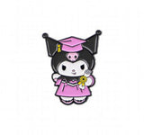 Enamel Pin - Sanrio - Kuromi Pink Graduation Cap Gown Flower