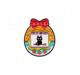Enamel Pin - Studio Ghibli - Jiji Black Cat With Broom On Tamagotchi Screen