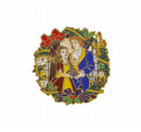 Enamel Pin - Beauty and the Beast - Belle and Beast in Holiday Wreath
