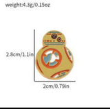 Enamel Pin - Star Wars - BB-8 Droid Orange And Gold Tone Body
