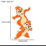 Enamel Pin - Chip 'n Dale Rescue Rangers (1989 TV series) - Chip And Dale Stacked Running