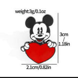 Enamel Pin - Mickey Mouse - Holding Red Heart