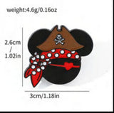 Enamel Pin - Pirates of the Caribbean - Mickey Ears Pirate Hat Red Bandana