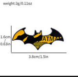 Enamel Pin - DC Comics - Batman Black Bat Yellow Text