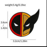 Enamel Pin - Marvel - Deadpool Wolverine Split Mask Logo