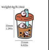 Enamel Pin - Kirby - Boba Bubble Tea Cup