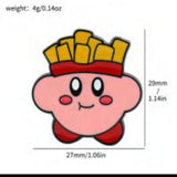 Enamel Pin - Kirby - Kirby With French Fries On Head