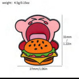 Enamel Pin - Kirby - Eating Hamburger