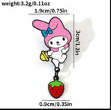 Enamel Pin - Sanrio - My Melody With Strawberry Dangle