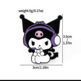 Enamel Pin - Sanrio - Kuromi With Headphones