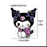 Enamel Pin - Sanrio - Kuromi Sitting With Bows