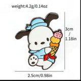 Enamel Pin - Sanrio - Pochacco With Ice Cream