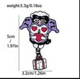 Enamel Pin - Sanrio - Kuromi With Heart And Gift Dangle