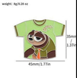 Enamel Pin - Zootopia - Flash Sloth On Green T-shirt