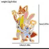 Enamel Pin - Zootopia - Fox Rabbit Tall