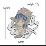 Enamel Pin - Demon Slayer - Inosuke Hashibira with Swords and Clouds