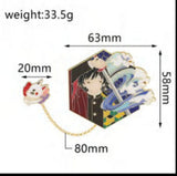 Enamel Pin - Demon Slayer - Giyu Tomioka Hexagon Frame Charm