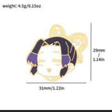 Enamel Pin - Demon Slayer - Shinobu Kocho Butterfly Face Portrait