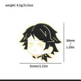 Enamel Pin - Demon Slayer - Giyu Tomioka Dark Hair Face Portrait