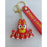 3D PVC Figure Keychain - Bluey - Rita With Mini Grannies