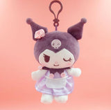 Plush Keychain - Sanrio - Kuromi (16cm) - Pink Rose Lavender Apron Dress