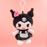 Plush Keychain - Sanrio - Kuromi (16cm) - Pink Rose Black Apron Dress