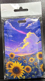ID Card Badge Holder - Sunflower Field At Sunset with Clouds and Shooting Star - foto real del paquete