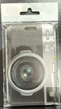 ID Card Badge Holder - Vintage Camera - foto real del paquete
