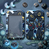 ID Card Badge Holder - Pokémon - Umbreon Pair Sitting Blue Night Yellow Rings