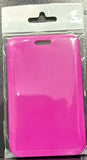 ID Card Badge Holder - Solid Hot Pink - foto real del paquete