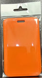 ID Card Badge Holder - Solid Orange - foto real del paquete