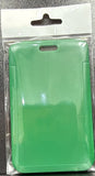 ID Card Badge Holder - Solid Green - foto real del paquete