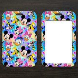 ID Card Badge Holder - Disney - Mickey Mouse and Friends Faces with Stars Pattern