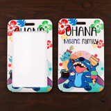 ID Card Badge Holder - Lilo & Stitch (Disney) - Ohana Means Family Eating Cake