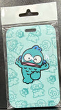 ID Card Badge Holder - Sanrio - Hangyodon Single Arms Out Teal Outline Pattern - foto real del paquete
