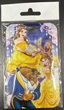 ID Card Badge Holder - Beauty and the Beast - Beauty and the Beast - Belle and Beast Purple Sparkle Background - foto real del paquete