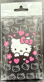 ID Card Badge Holder - Sanrio - Hello Kitty Black Background Pink Hearts Faces - foto real del paquete