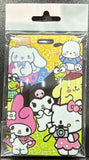 ID Card Badge Holder - Sanrio - Characters Group Yellow Background Kitty Camera Cinnamoroll - foto real del paquete