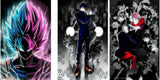 3D Lenticular Poster 12x16 - Dragon Ball, Jujutsu Kaisen - Goku, Satoru Gojo, Yuta Okkotsu