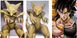 3D Lenticular Poster 12x16 - Pokémon, Dragon Ball - Alakazam, Kadabra, Broly