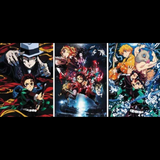 3D Lenticular Poster 12x16 - Demon Slayer - Tanjiro Kamado, Nezuko Kamado, Zenitsu Agatsuma, Muzan Kibutsuji