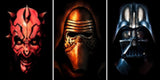 3D Lenticular Poster 12x16 - Star Wars - Darth Maul, Kylo Ren, Darth Vader