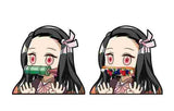 3D Lenticular Sticker - Demon Slayer - Nezuko Kamado Bamboo and Fruit Sandwich
