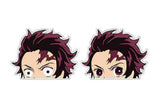3D Lenticular Sticker - Demon Slayer - Tanjiro Kamado Eyes Peeking