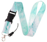 Lanyard - Teal Marble