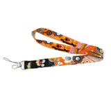 Lanyard - Orange Skull and Eye Art