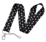 Lanyard - Paw Prints (White and Red)