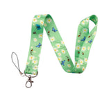 Lanyard - Daisies, Butterflies, and Ladybugs on Light Green