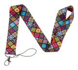 Lanyard - Geometric Squares Pattern